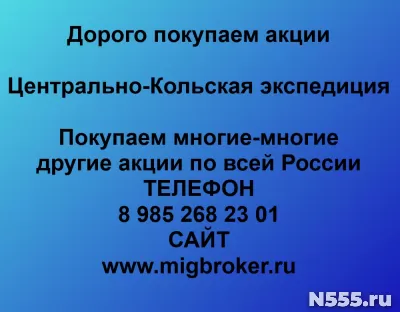 Покупаем акции «Центрально-Кольская экспедиция»